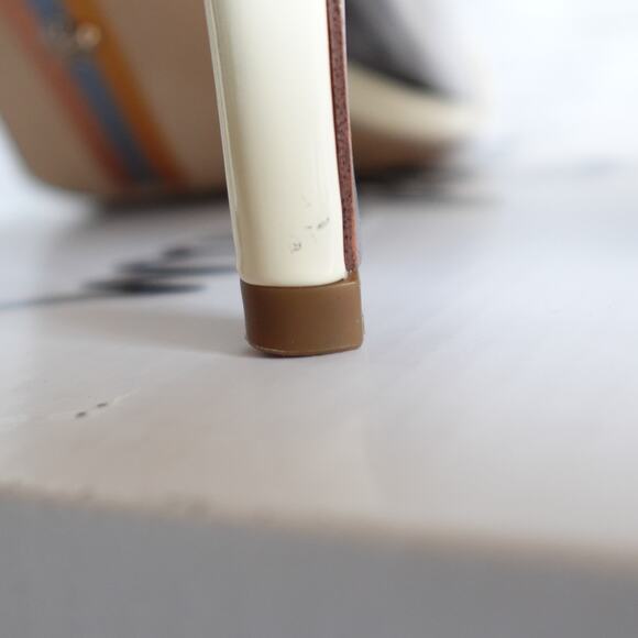 Sam Edelman Patti Ankle Strap Sandal Cream Patent New size 9.5W Wide - Picture 7 of 16